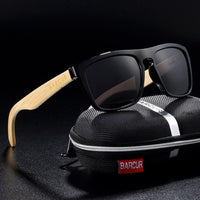 Polarized Bamboo Elegant Wood Sunglasses for Men and Women in Famous Retro Classic Style  Design With UV400 Protection