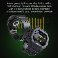Military Ocean Army Smart Watch For Menand Woman For  Fitness and Sport With Tracker Blood Pressure Message Push Heart Rate Monitor and Clock Smartwatc For Android