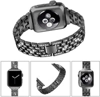 Apple Watch Bedazzled Stainless Steel Strap - Elegant Design