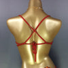 Sparkly Samba Carnival Stone Wire Bra & Necklace Two-Piece Dance Costume Set