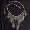 Dazzling Three-Point Thong Bra & Belly Chain Bikini Body Jewelry Set