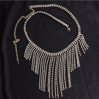 Dazzling Three-Point Thong Bra & Belly Chain Bikini Body Jewelry Set