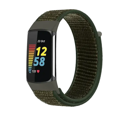 Fitbit Charge 5 6 Nylon Velcro Band - Durable Comfortable Strap