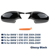 1 Pair Car Rearview Mirror Cap Side Mirror Cover Fit For BMW E90 E91 2005-2007 E92 E93 E81 E82 E88 E87  Pre-LCI Car Accessories