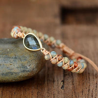 Handmade Luxury Wax  Elegant Bracelet With Stone In Modern Colorful Design For Woman and Ladies