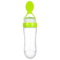 NEW Baby Feeding Bottle Spoon With Silicone Spoon Newborn Infant Squeeze Spoon Toddler Supplement food Bottle Feeder For Kids and Baby