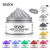 Sevich Temporary Hair Color Wax Men Diy Mud One-time Molding Paste Dye Cream Hair Gel for Hair Coloring Styling Silver Grey 120g