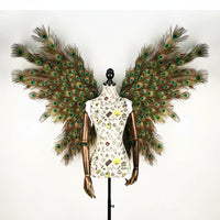The Stardust Empress Royale – Deluxe Peacock Feather Wings & Skirt Stage Performance Costume Set