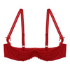 Lace Underwire Half-Cup Push-Up Bra