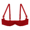 Lace Underwire Half-Cup Push-Up Bra