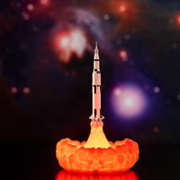 Kids Popular Space Shuttle Lamp and Moon lamps In Night Light By 3D Print For Space Lovers Rocket Lamp