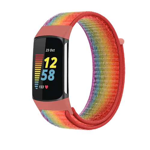 Fitbit Charge 5 6 Nylon Velcro Band - Durable Comfortable Strap