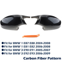 1 Pair Car Rearview Mirror Cap Side Mirror Cover Fit For BMW E90 E91 2005-2007 E92 E93 E81 E82 E88 E87  Pre-LCI Car Accessories