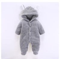Newborn Winter Hoodie Baby Rompers Outwear Infant Baby Jumpsuit 3M -12M For Girls and Boys Winter Romper