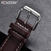 OnePlus Leather Watch Band, Soft Calfskin Strap with Silver Buckle