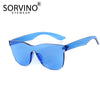 SORVINO Candy Colors Rimless Square Sunglasses for Women Men Festival Summer Goggles Designer 90s Crystal Sun Glasses Shades