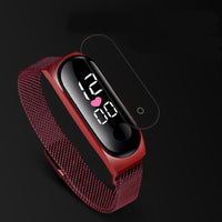 STEVVEX Men's Business Electronic Watch Simple Luxury Steel Belt Folding Buckle Sports Digital Watch For Men and woman