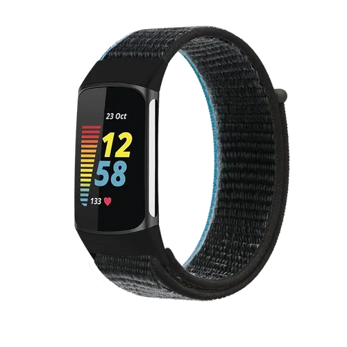 Fitbit Charge 5 6 Nylon Velcro Band - Durable Comfortable Strap