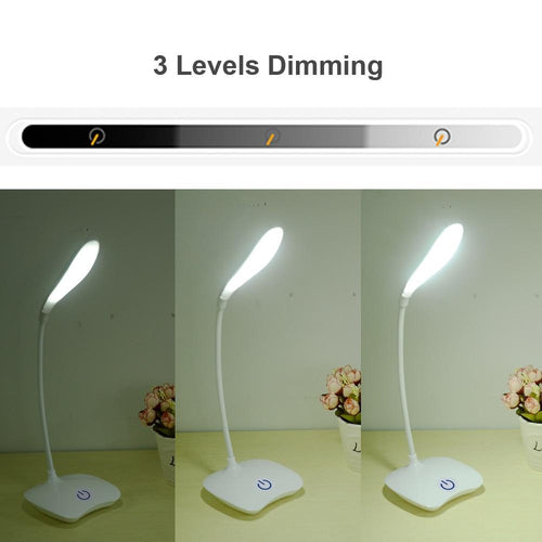 STEVVEX Reading Table Lamp LED Stand Desk Lamp With Rechargeable Battery Levels Brightness Study Reading Desk Lamp For Student Office