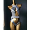 Classic Rhinestone Push-Up Performance Set – Shimmering Crystal Bandage Costume & Bling Two-Piece for GoGo Dancers & Festivals