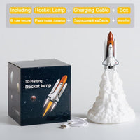 Rocket Kids Space Shuttle Lamp and Moon lamps In Night Light By 3D Print For Space Lovers Rocket Lamp