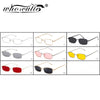 Vintage Small Narrow Rectangle Sunglasses Women Men Brand Red Clear Lens Skinny Slim Wire Retro Hip Hop Sun Glasses Shades OM522