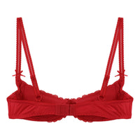 Lace Underwire Half-Cup Push-Up Bra