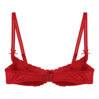 Lace Underwire Half-Cup Push-Up Bra