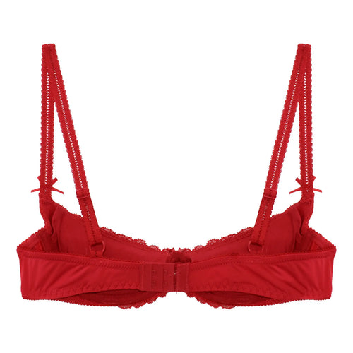 Lace Underwire Half-Cup Push-Up Bra