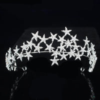 Crystal Star Tiara Crown Headband Hairpiece