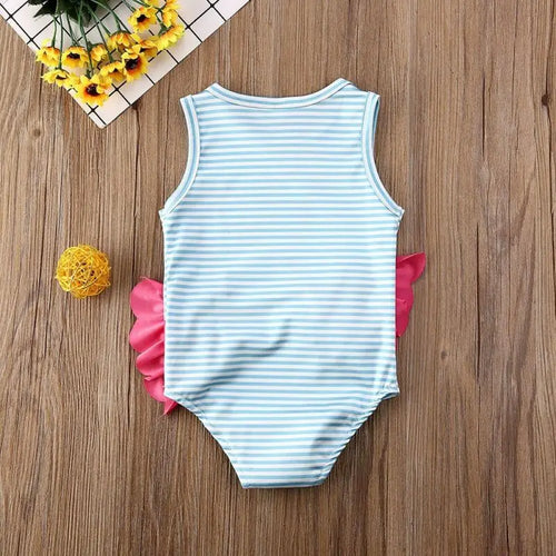 Pudcoco US Stock 0-4 years Flamingo Kid Baby Girl Bikini Swimwear Bodysuit Sleeveless Print Animal Bathing Suit Swimsuit Beach