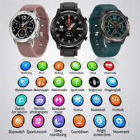Modern Full Round Touch Display Smart Watch for Men In Business Luxury Style With IP68 Waterproof Protection and Heart Rate Blood Pressure Monitor 5 Days Standby Smartwatch