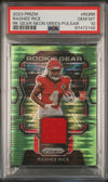Graded 2023 Panini Prizm Rashee Rice #RGRR Rookie Gear Neon Green Pulsar Rookie RC Football Card PSA 10 Gem Mint