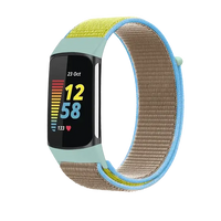 Fitbit Charge 5 6 Nylon Velcro Band - Durable Comfortable Strap
