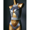 Classic Rhinestone Push-Up Performance Set – Shimmering Crystal Bandage Costume & Bling Two-Piece for GoGo Dancers & Festivals