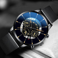 Men's Watch Stainless Steel Calendar Quartz Wristwatch Men Sports Watch Clock Geneva Clock hours For Mens and Boys