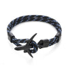 Elegant Modern Fashion Black Anchor Luxury Bracelets For Men And Women Charm Rope Chain Couple Bracelet Metal Airplane Leather Hooks Homme Jewelry