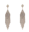 Vintage Crystal Tassel Drop Earrings – Elegant Geometric Multi-Strand Statement Earrings for Weddings, Galas & Evening Wear