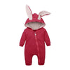 Elegant Baby Clothes Rompers Jumpsuits Newborn Cartoon Little Bee Rabbit Ears Zipper Clothes Cotton Jackets For Kids