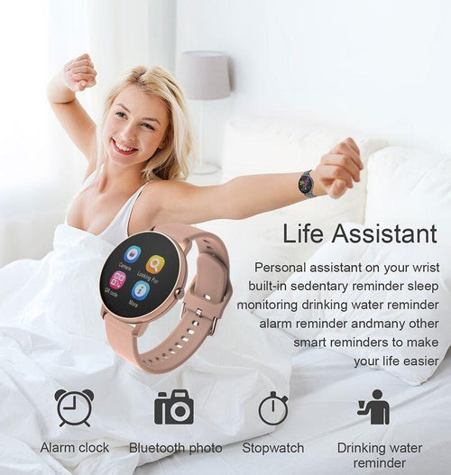 New Fashion Fitness Smart Sports Waterproof Watch For iOS/Android Sistems Smartwatch For Men and Women With Heart Rate Blood Pressure Tracker Modern Design