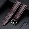 COROS Calfskin Leather Watch Band - Soft Wrist Strap with Silver Buckle
