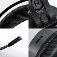Luxury Gaming Headset with Microphone 3.5mm  Wired Earphone  Surround Sound Game Headphone for PC Gamer Computer Laptop Xbox