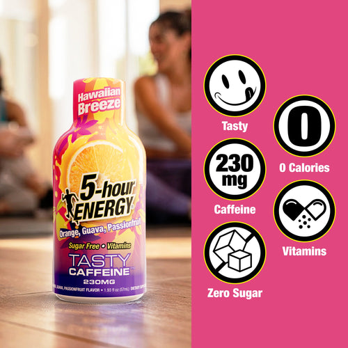 24 Pack 5-hour ENERGY Extra Strength Shots, Hawaiian Breeze Flavor Flavor, 1.93 Fl Oz