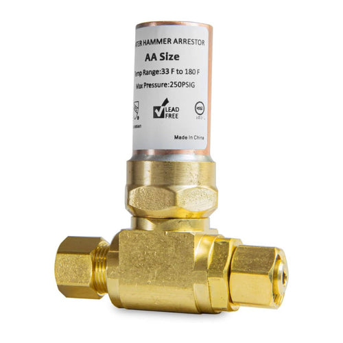 10 Pcs 3/8" OD Comp. x 3/8" OD Female Comp. , Tee Copper Water Hammer Arrestor for Dishwasher Connection
