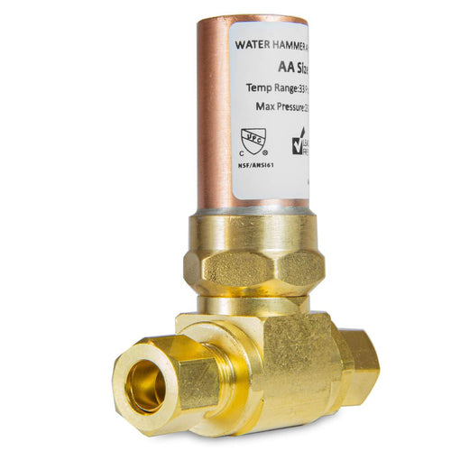 3/8" OD Comp. x 3/8" OD Female Comp. , Tee Copper Water Hammer Arrestor for Dishwasher Connection Plumbingsell