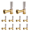 10 Pcs 3/4" Swivel FHT x 3/4" MHT Water Hammer Arrestor Tee for Washing Machine, Stainless Steel
