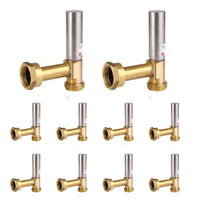 10 Pcs 3/4" Swivel FHT x 3/4" MHT Water Hammer Arrestor Tee for Washing Machine, Stainless Steel