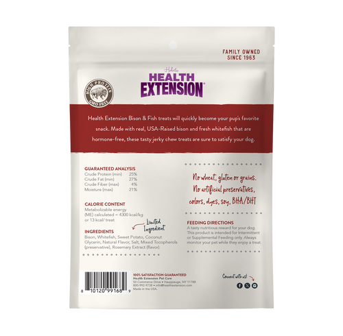 Bison & Fish Jerky Dog Treats