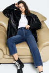 Manhattan High Rise Straight Ankle Jeans HJ160