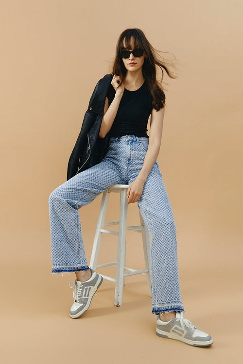 Coney Island Whitefish Tweed Wide Jeans HJ007 [FINAL SALE]